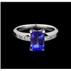 Image 2 : 2.61ct Tanzanite and Diamond Ring - 14KT White Gold