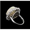 Image 3 : 10.37ct Opal and Diamond Ring - 14KT White Gold