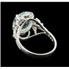 Image 3 : 3.82ct Aquamarine and Diamond Ring - 14KT White Gold