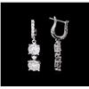 Image 2 : 14KT White Gold 1.19ctw Diamond Earrings