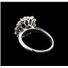 Image 3 : 2.3ct Tanzanite and Diamond Ring - 14KT White Gold
