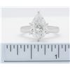 Image 4 : EGL Certified 3.02ct Diamond Solitaire Ring - 14K White Gold