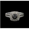 Image 2 : 1.39ctw Black Diamond Ring - 14KT White Gold