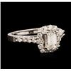 Image 1 : 14KT White Gold EGL USA Certified 1.67ctw Diamond Ring