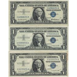 1957 $1 Silver Certificate Currency Lot of 3