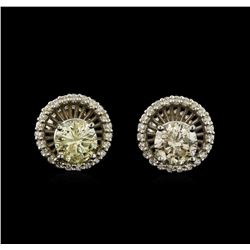 2.24ctw Diamond Earrings - 14KT White Gold