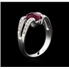 Image 4 : 2.00ct Rubellite and Diamond Ring - 18KT White Gold