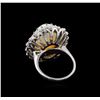 Image 3 : 9.92ct Opal and Diamond Ring - 14KT White Gold