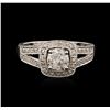 Image 2 : 18KT White Gold 0.82ctw Diamond Ring