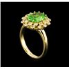 Image 4 : 2.88ct Tsavorite and Diamond Ring - 14KT Yellow Gold