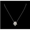 Image 2 : 2.02ctw Diamond Pendant With Chain - 14KT White Gold