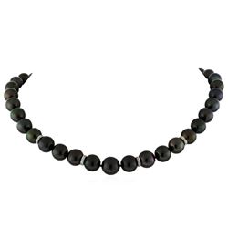 Tahitian Cultured Pearl Necklace With Diamond Clasp