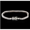 Image 2 : 14KT White Gold 5.04ctw Diamond Tennis Bracelet