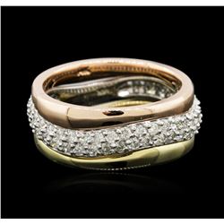 14KT Tri-Color Gold 0.49ctw Diamond Ring