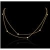 Image 2 : 14KT Yellow Gold 0.30ctw Diamond Necklace