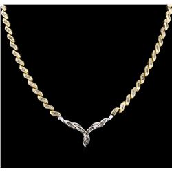 14KT White and Yellow Gold 8.84ctw Diamond Necklace