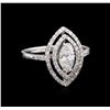 Image 1 : EGL INT Certified 0.98ctw Diamond Ring - 18KT White Gold