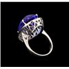 Image 3 : 18.42ct Tanzanite and Diamond Ring - 14KT White Gold