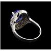 Image 3 : 2.93ct Tanzanite and Diamond Ring - 14KT White Gold