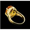 Image 3 : 4.94ct Citrine and Diamond Ring - 14KT Yellow Gold