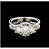 Image 2 : 1.22ctw Diamond Ring - 18KT White Gold