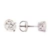 Image 2 : 1.02ctw Diamond Stud Earrings - 14KT White Gold