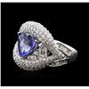 Image 1 : 14KT White Gold 1.81ct Tanzanite and Diamond Ring