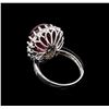 Image 3 : 15.71ct Ruby and Diamond Ring - 14KT White Gold