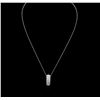Image 2 : 14KT White Gold 0.82ctw Diamond Pendant With Chain