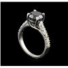 Image 4 : 3.09ctw Black Diamond Ring - 14KT White Gold