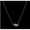 Image 2 : 14KT White Gold 0.40ctw Diamond Necklace