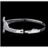 Image 3 : 14KT White Gold 1.12ctw Diamond Bangle Bracelet