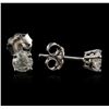Image 2 : 14KT White Gold 0.69ctw Diamond Stud Earrings