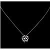 Image 2 : 0.84ctw Diamond Necklace - 14KT White Gold