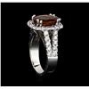 Image 4 : 3.87ct Golden Tourmaline Ring - 14KT White Gold