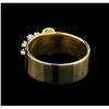 Image 3 : 0.34ctw Diamond and Emerald Ring - 14KT Rose Gold