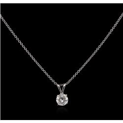 0.68ct Diamond Pendant With Chain - 14KT White Gold