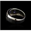 Image 3 : 0.68ctw Tanzanite and Diamond Ring - 14KT White Gold