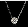 Image 1 : 14KT White Gold 0.40ct Diamond Necklace