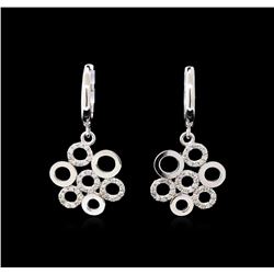 0.34ctw Diamond Earrings - 14KT White Gold
