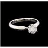 Image 1 : 0.59ct Diamond Solitaire Ring - 14KT White Gold
