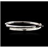 Image 1 : 14KT White Gold 1.46ctw Diamond Bangle Bracelet