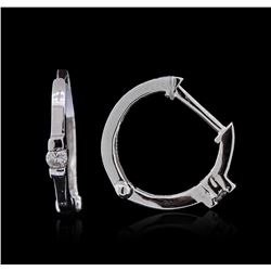 14KT White Gold 0.04ctw Diamond Earrings