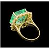 Image 3 : GIA Cert 14.44ct Emerald and Diamond Ring - 14KT Yellow Gold