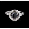 Image 2 : 2.58ctw Black Diamond Ring - 14KT White Gold
