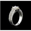 Image 3 : 14KT White Gold 1.05ctw Diamond Ring