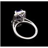Image 3 : 4.47ct Tanzanite and Diamond Ring - 14KT White Gold