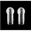 Image 1 : 1.30ctw Fancy Black Diamond Earrings - 14KT White Gold