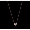 Image 2 : 14KT Rose Gold 0.55ctw Diamond Necklace