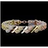 Image 1 : 1.35ctw Diamond Bracelet - 14KT Tri-Tone Gold